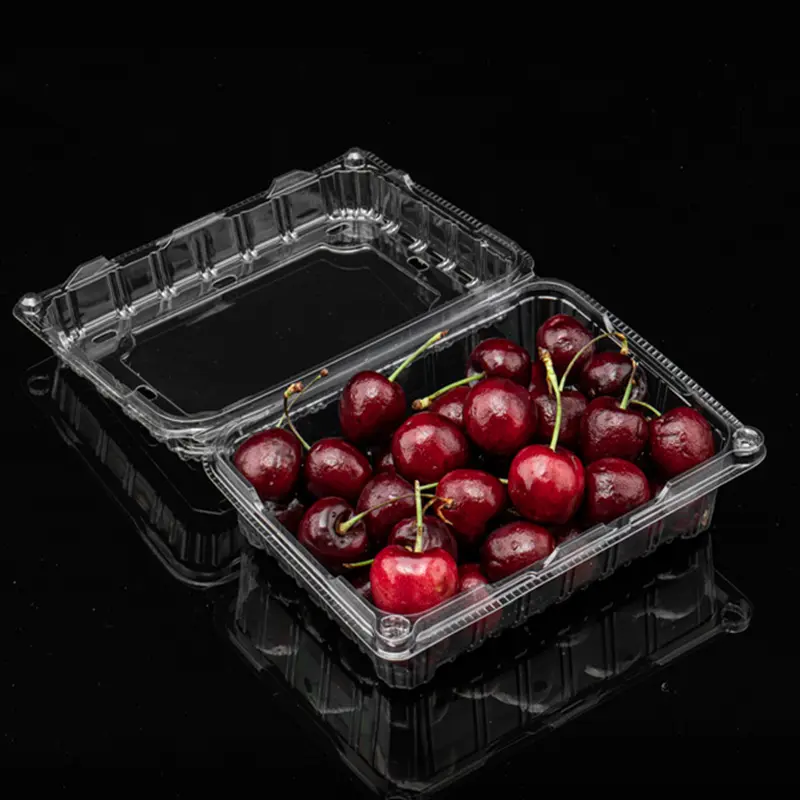 חד פעמי פלסטיק צדפה פירות מכולות PET שלפוחית להוציא אריזת מזון קופסא