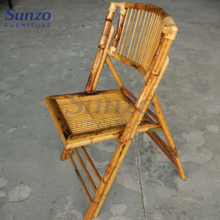 竹製折りたたみ椅子屋外ガーデン人気スタイル