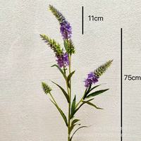 Paarse lavendel, kunstmatige salie, bloemendecoratie voor thuis, woonkamertafelbloemen in Europese stijl, fotorekwisieten