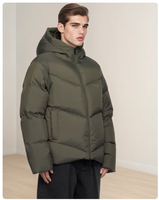 Doudoune personnalisée chaude en plumes véritable de haute qualité de luxe bulle bouffante veste unisexe hommes manteau en duvet hommes vêtements hiver 2024