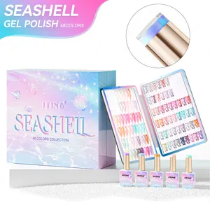 Jting Elegent Độc Đáo 48 Màu Sắc Seashell Gel Đánh Bóng Bộ Sưu Tập Set Hộp Màu Sắc Miễn Phí Cuốn Sách Giấc Mơ Mùa Hè Màu Sắc Gel Nail Polish