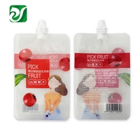 Emballage pour jus de fruit personnalisé 200ml 250ml 300ml pochette transparente pour jus imprimé avec bec verseur