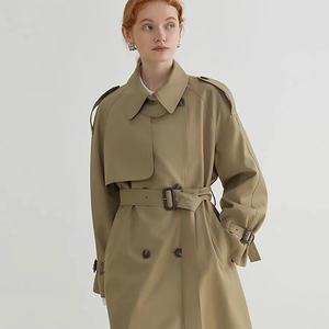 <span class=keywords><strong>Trench</strong></span> Coat pour <span class=keywords><strong>femme</strong></span> <span class=keywords><strong>mi</strong></span>-<span class=keywords><strong>long</strong></span> haut de gamme nouveau printemps automne - Product Image 2
