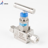 Válvula de aguja de alta presión de acero inoxidable 1/4 316L S. S. Unión de montaje en panel-Válvulas de aguja de construcción de capó