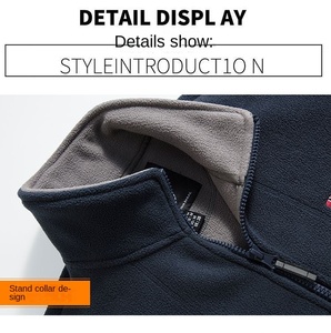 Vestes d'extérieur pour hommes en polaire thermique standard Softshell pour l'hiver en Norvège, streetwear, randonnée - Product Image 4