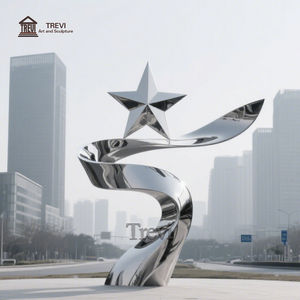 Grande statue extérieure en métal en acier inoxydable Sculpture de <span class=keywords><strong>rond</strong></span>-<span class=keywords><strong>point</strong></span> de ville en acier inoxydable en métal à vendre - Product Image 6