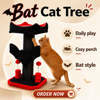 Arbre à chat de luxe, tour d'escalade pour chat d'intérieur, griffoir en peluche, maisonnette pour chat, jouet en sisal, 2 niveaux, montage facile, 74 cm