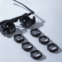 Loupe à fixation sur tête à fort grossissement 24x avec lumière LED, portable pour la réparation de montres, les composants électroniques de téléphones portables
