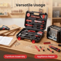 Ensemble d'outils de mécanicien professionnel portable de 36 pièces pour les réparations générales à domicile et les projets de quincaillerie