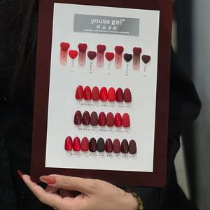 <span class=keywords><strong>Gel</strong></span> esmaltado de ojo de gato astillado rojo Burdeos de 10 colores 2025 nuevo producto pequeño conjunto de tienda de uñas SISTEMA DE Color común - Product Image 1