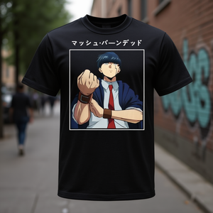 Camiseta de Anime Mash Burnedead para Hombre, Negra, de Algodón, con Diseño Gráfico de Personajes de Manga - Product Image 3