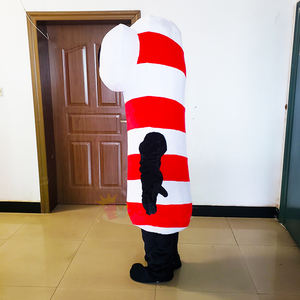 ชุดมาสคอตลายแท่งลูกกวาดสีแดงขาว ตาโต แบบการ์ตูน ชุดเดินเล่นสำหรับงานคริสต์<span class=keywords><strong>ม</strong></span>าส <span class=keywords><strong>ง</strong></span>านคาร์นิวัล <span class=keywords><strong>ง</strong></span>านปาร์ตี้ โปรโ<span class=keywords><strong>ม</strong></span>ชั่นแบรนด์ - Product Image 4