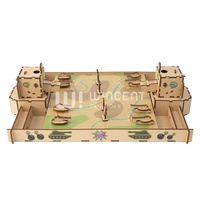 Puzzle en bois 3D Wincent, champ de bataille militaire, char, soldat, lanceur de canons, kit de modèle DIY, jeu de stratégie, cadeau pour enfants