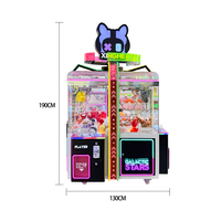 Machine à griffes compacte pour 4 joueurs, machine d'arcade à double niveau, machine à griffes à jouets à fort potentiel de revenus pour centre commercial