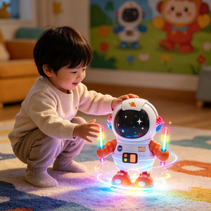 Robot Giocattolo Astronauta Danzante Elettrico con Luci Colorate e Musica, Braccia e Gambe Oscillanti, Giocattolo Educativo Interattivo per Bambini dai <span class=keywords><strong>3</strong></span> Anni in Su - Product Image 6