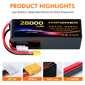 แบตเตอรี่โดรน HHPOWER 22.2V 28Ah 28000mAh 10C 6S แบบโซลิดสเตท 800 รอบการใช้งาน  แคโทด LiNiMnCoO2 สำหรับ RC ทางการเกษตร รุ่น PL72174207 D - Product Image 5