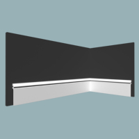 Moulage PS en plastique blanc rustique facile à installer plinthe décorative intérieure pour villa intérieure planches étanches