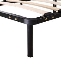 Robuster Metallbettrahmen in Kingsize, Verstellbare KD-Struktur, Platzsparende Bettbasis mit Lattenrost für Wohnzimmer & Hotelgebrauch