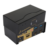 VCOM 4K HDMI KVM Display Switch 2 Input Hotkey untuk Keyboard Mouse Layar HD ke Kotak Pengalih Komputer Ganda