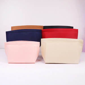 Eco-Friendly Portable Purse Organizer <strong>Insert</strong> for Handbags Tote Bags Double Tiers Felt Storage Compatibility 3 Sizes <strong>Wardrobe</strong> - Product Image 1