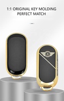 Vente chaude en gros TPU protection clé de voiture couverture souple TPU voiture clé à distance étui Golden Edge porte-clés coque adaptée pour BMW MINI