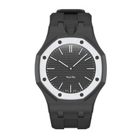 FORWELLENY Bracelet de montre en silicone personnalisable assorti, boîtier octogonal en plastique mat pour bracelet sport Royal Pop SW