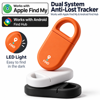 Traceur intelligent double système MFI Find My IP67 Air Tag avec lumière LED pour Android, localisateur de clés, portefeuille, sac, compatible Google Find Hub