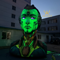 Robot Gonflable Populaire pour Festival de Musique 2026 avec Lumière LED, Déesse Gonflable Sci-fi pour Exposition