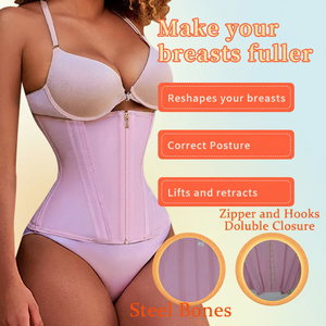 Corset amincissant Hot Fajase avec fermeture éclair, gaine de compression abdominale post-opératoire BBL Lipo, haut de sport pour femme avec 13 baleines en acier - Product Image 5