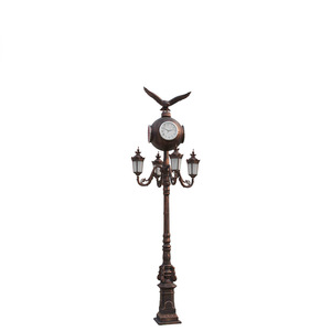 Lampadaire de jardin extérieur en fer avec abat-jour en verre LED, lumière blanc chaud 2700K, IP66, non-démontable, AC 220V, capteur de mouvement, alimenté par énergie solaire, 10 ans de garantie - Product Image 3