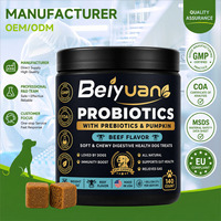 Probiotiques et prébiotiques à mâcher pour chiens, saveur bœuf, 140 unités, testés en laboratoire, pour la santé intestinale et le renforcement immunitaire, entièrement naturels, saveur citrouille 1