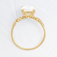 Perhiasan Mewah TELULA Cincin Berlian Laboratorium Bersertifikat IGI Emas Padat 14K 18K 1ct 2ct 3ct Potongan Oval Berlian Buatan Laboratorium Cincin Pernikahan