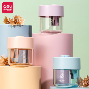 Deli Pencil Sharpener Geometric Manual Plastic 6.98mm For Elementary Students - Product Image 2