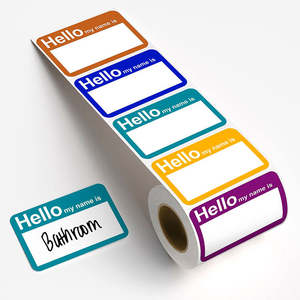 Custom rotolo di carta autoadesiva etichetta con nome adesivo per bambini nome etichetta adesivo per libri ufficio riunione insegnanti di scuola Mailing - Product Image 1