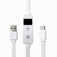 Contrôleur numérique intégré USB-A vers USB-C 5V avec écran, minuterie et interrupteur de température pour coussin chauffant électrique et vêtement chauffant