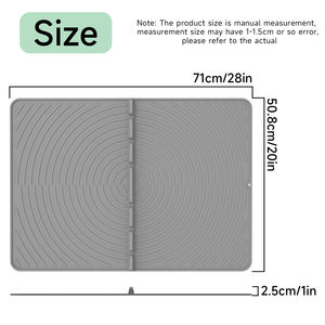 Couvercle supérieur réutilisable en silicone 28 "X 20" Couvercle de protection supérieur <span class=keywords><strong>lavable</strong></span> et résistant à la chaleur pour cuisinière électrique - Product Image 3