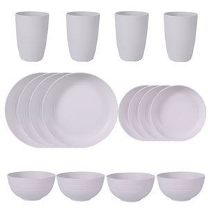 Juego de Vajilla Reutilizable e Irrompible de Fábrica, Compuesto por 16 Piezas, Incluye Platos, Tazas y Cubiertos, Apto para Uso como Vajilla - Product Image 5