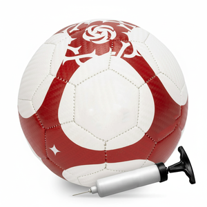 Balón de fútbol de cuero PU de alta calidad recién llegado negro blanco tamaño 5 4 3 logotipo personalizable para entrenamiento - Product Image 1