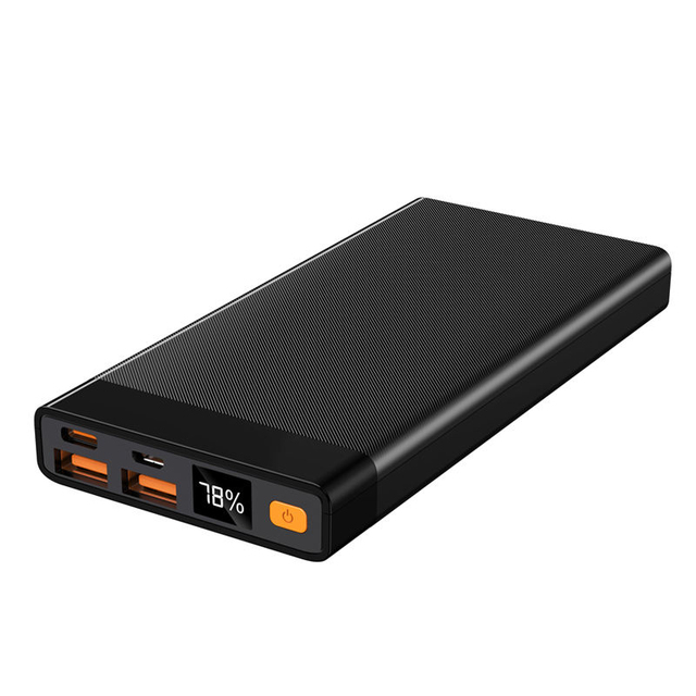 10000mAh High Capacity Portable Bidirectional Fast Charging LED Digital Display Micro USB Type-C Power Bank PD20W QC22.5W QC3.0