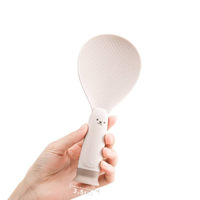 Cuillère à riz en silicone de qualité alimentaire antiadhésive en forme d'ours, avec ventouse pour cuisine domestique, autoportante et non toxique, pour servir le riz