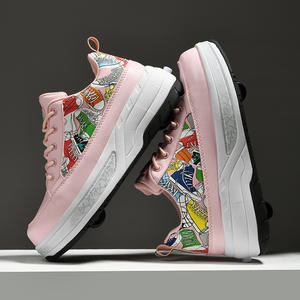 Patines con Ruedas Helios para Niñas, Talla 35, Ajustables, con Ruedas Dobles, Color Rosa, Zapatos de Patinaje EVA para Caminar y Patinar - Product Image 3