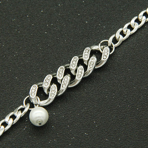 Trendy Male Trendy Female Titanium Steel Pearl Simple <b>Bracelet</b> <b>Bracelet</b> Accessories Tanjing - Product Image 4
