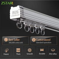 ZSTARR Échantillon Gratuit Rail de Rideau Courbé Flexible pour la Maison, Rail d'Angle en Aluminium, Accessoires pour Tringles à Rideaux, Plafond d'Hôpital