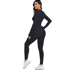 Monos sin mangas con cuello en V para mujer, de una pieza, lisos, informales, ajustados, para playa, estilo bodycon - Product Image 4