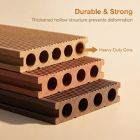 Planches de terrasse modernes en composite bois-plastique (WPC) antidérapantes à grain droit pour l'extérieur, pour terrasses, allées et jardins