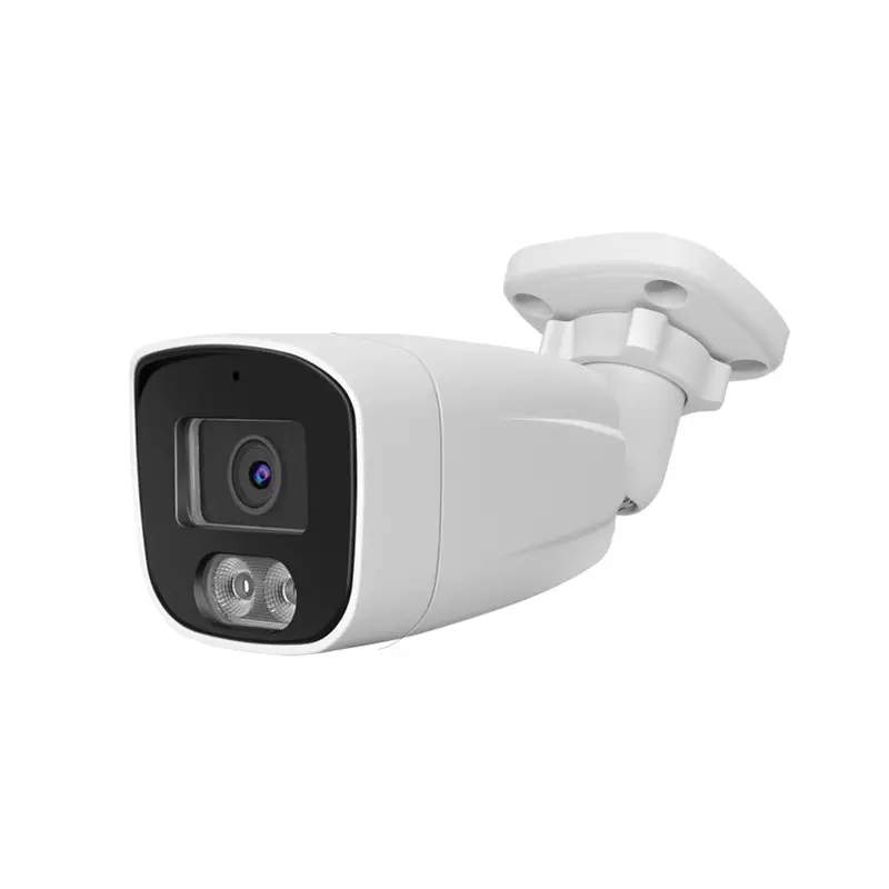 مصنع CCTV كاميرا صغيرة PoE بطلقة ملونة بالكامل 8 ميجا بيكسل @ 15 إطار في الثانية OEM / ODM SDK IP66 كاميرا شبكة IP للسلامة الصوتية في الأماكن الخارجية 4K