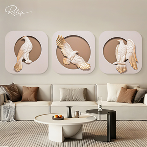 Décoration <span class=keywords><strong>murale</strong></span> tête de cheval doré 3D Relief Artwork Décoration maison et bureau - Product Image 3