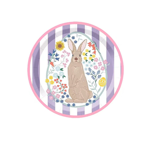 DAMAI Customized Easter Party Decoration Printed Rabbit Pattern Purple Disposable Bunny Easter Egg Party Paper Tableware Set - Product Image 5