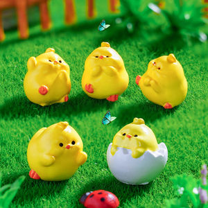 Nuevo creativo lindo pollito Micro paisaje Decoración Accesorios pequeños adornos artesanías de resina personalizadas - Product Image 3