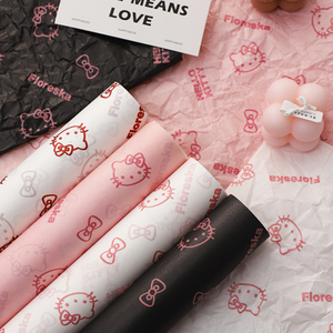 Papel de Seda Personalizado con Logotipo de Marca, Papel de Seda para Zapatos, Papel de Seda con Diseño de Gatito de San Valentín para Empaque de Ropa - Product Image 1